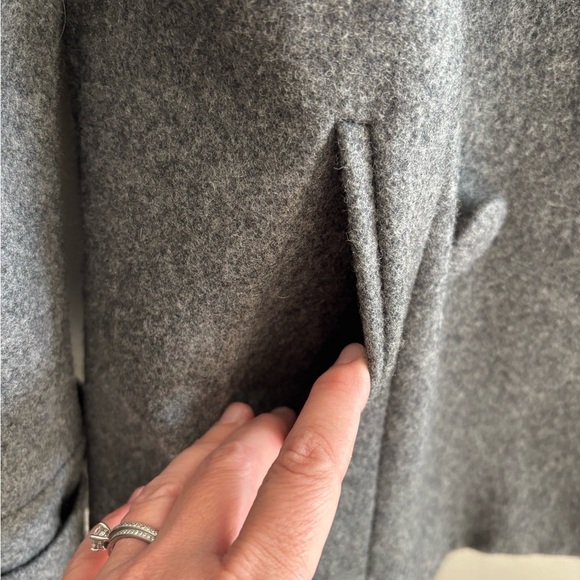 Antonio Melani Womens Double Breasted Wool Blend Gray Short Pea Coat Size 6 - Picture 8 of 9